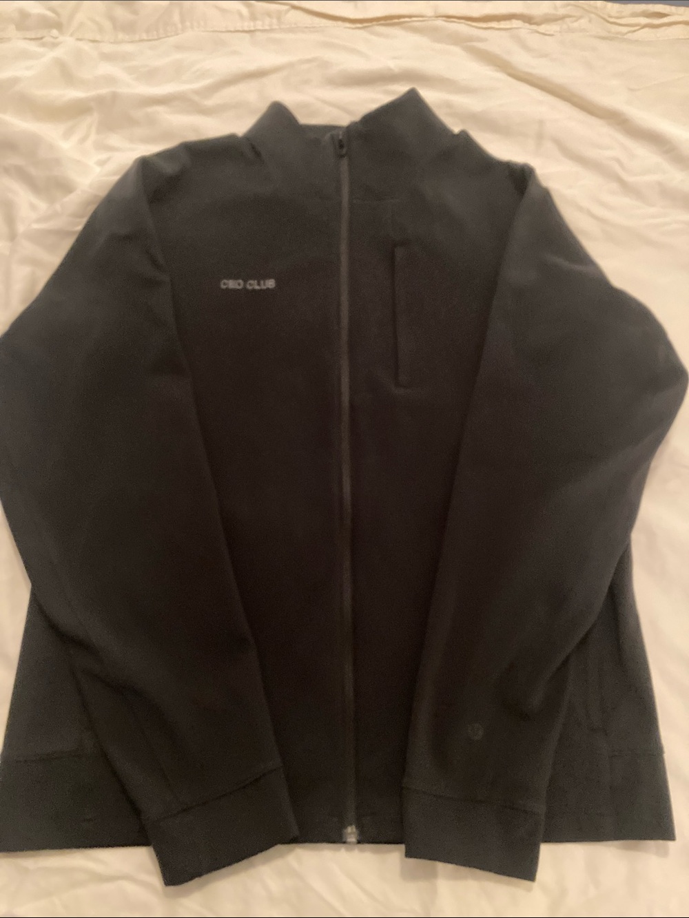 Lululemon Sojourn Men's Black Full-Zip Jacket w/sponsors